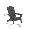 Flash Furniture Gray Adirondack Patio Chair with Cupholder LE-HMP-1044-10-GY-GG